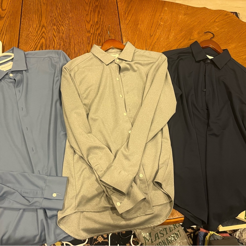 Ministry of Supply Blue Button-Up Shirt